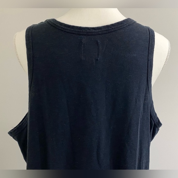 GAP Womens XXL Solid Black Sleeveless Tiered Ruffle Flounce Dress Classic Preppy - Picture 6 of 16